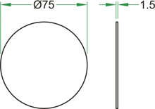 Afbeeldingen van Oxloc Pictogram rvs zelfklevend 75mm dames