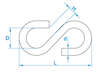 Afbeeldingen van S-haak verzinkt 105 gram 4.0 x 40mm