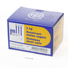 Afbeeldingen van roestvaststaal nagels bombé kop 1.2 x 20mm 1kg