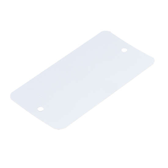 Afbeeldingen van Staal label 60x120 wit 2-gats