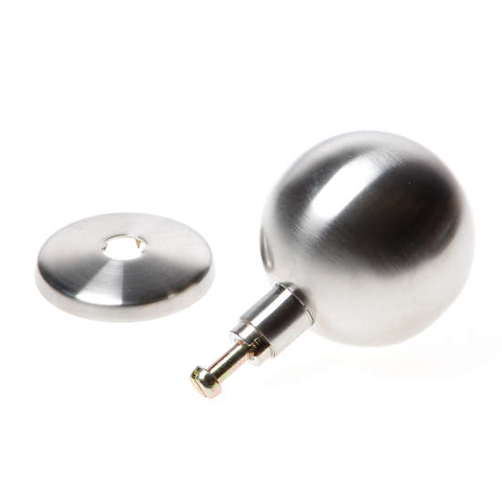 Afbeeldingen van Voordeurknop bol 75mm RVS