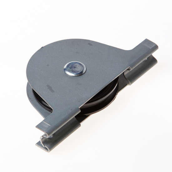 Afbeeldingen van Rolslot met plaatijzeren kast polyamide wiel 65mm met groef draagvermogen 17.5kg 545