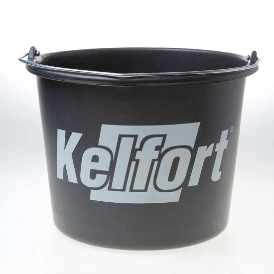 Afbeeldingen van Bouwemmer zwart gripline 12l.