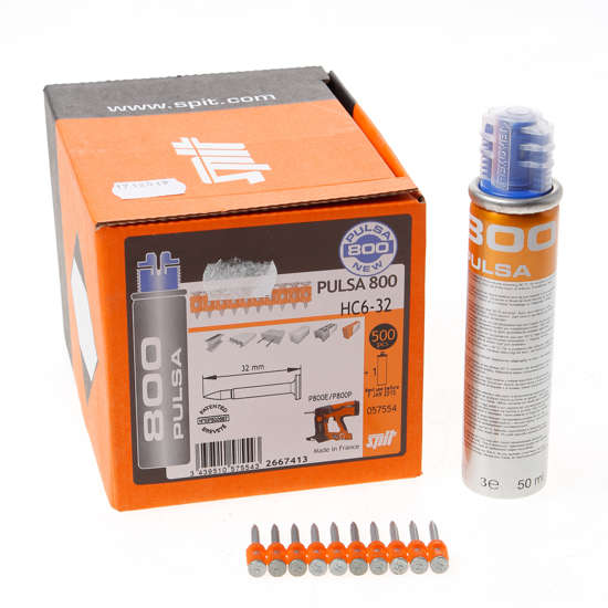 Afbeeldingen van Spit pulsa nagel HC 6 x 32mm + gas p800