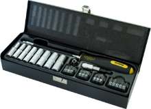 Afbeeldingen van Ironside Doppenset 1/4" chroom en mat 25-delig