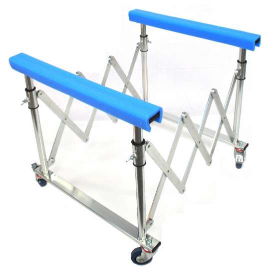 Afbeeldingen van In hoogte verstelbare, stalen harmonicaschraag multifunctioneel 86cm belasting maximaal 250kg