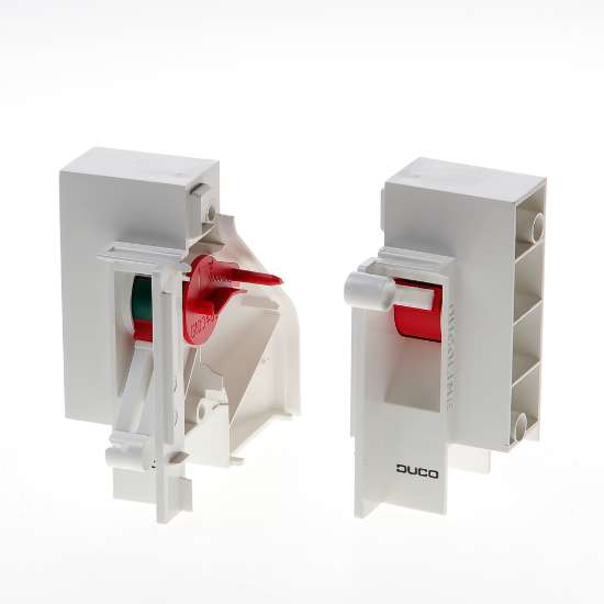 Afbeeldingen van Bedieningset DucoLine 23 met glasgoot 38mm. Kleur wit.