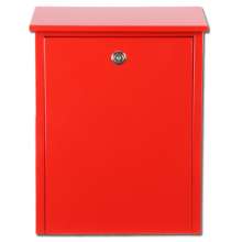 Afbeeldingen van Brievenbus Allux 200, rood voor wand- en vrijstaande montage.