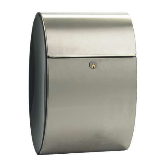 Afbeeldingen van Brievenbus Ellipse. Een modern en stijlvol design brievenbus. Uitvoering roestvaststaal.