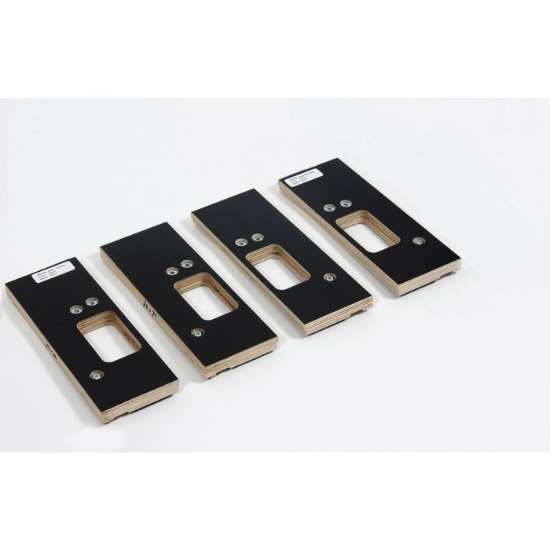 Afbeeldingen van Riens Scharnierfreesmal voor deuren en ramen met tochtstrip set 4-delig 76 x 76mm