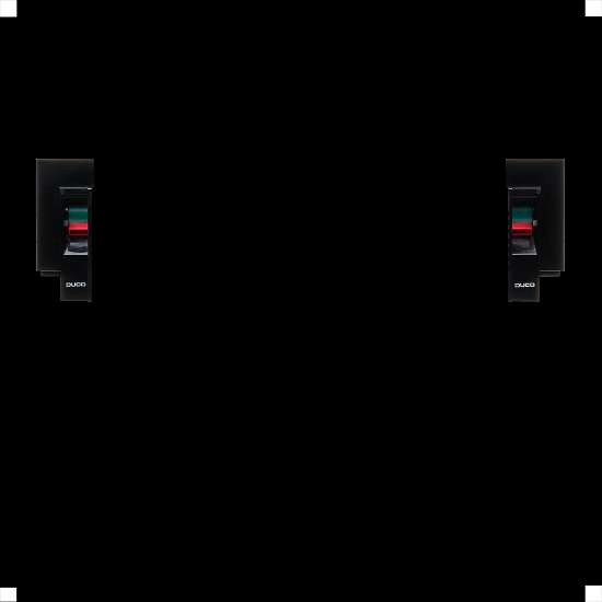 Afbeeldingen van Bedieningset DucoLine 23 met glasgoot 26mm. Kleur zwart.