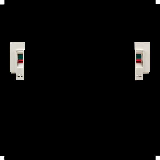 Afbeeldingen van Bedieningset DucoLine 23 met glasgoot 26 Crème