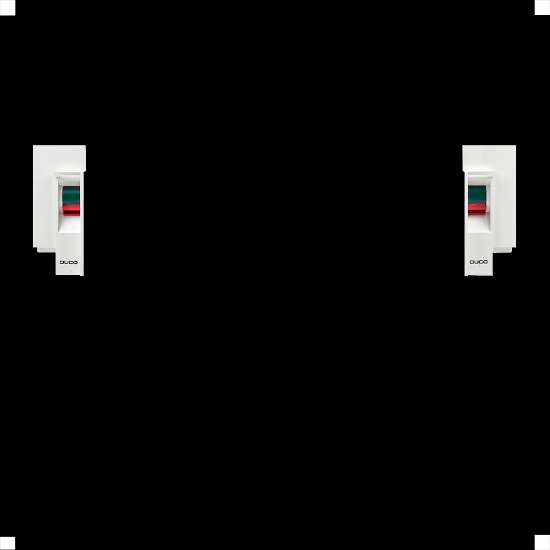 Afbeeldingen van Bedieningset DucoLine 23 met glasgoot 34mm. Kleur wit.