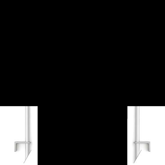 Afbeeldingen van Duco bedieningsstang met een bocht van 20mm, lengte stang 500mm, kleur aluminium (zilver/grijs)