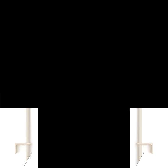 Afbeeldingen van Duco bedieningsstang met een bocht van 20mm, lengte stang 500mm Ral9001 (crème wit)