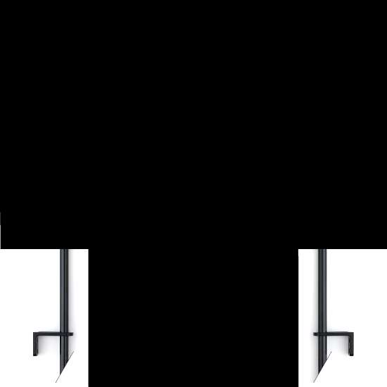 Afbeeldingen van Duco bedieningsstang met een bocht van 20mm, lengte stang 500mm Ral9005 (zwart)