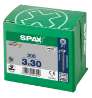 Afbeeldingen van Spax Spaanplaatschroef platverzonken kop verzinkt pozidriv 3.0x30mm (per 200 stuks)
