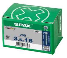 Afbeeldingen van Spax Spaanplaatschroef platverzonken kop verzinkt T-Star T15 3.5x16mm (per 200 stuks)