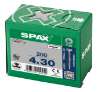 Afbeeldingen van Spax Spaanplaatschroef platverzonken kop verzinkt T-Star T20 4.0x30mm (per 200 stuks)