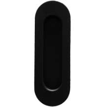 Afbeeldingen van Schuifdeurkom ovaal 120x40 zwart 500/B.