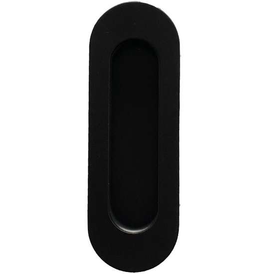 Afbeeldingen van Schuifdeurkom ovaal 120x40 zwart 500/B.