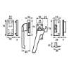 Afbeeldingen van Axa Raamsluiting met nok drukknop inbouw sluitkom links F2 3318-41-92/E