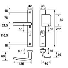Afbeeldingen van AXA vh gr/kr smalschild F1 6767 pc55 ktb