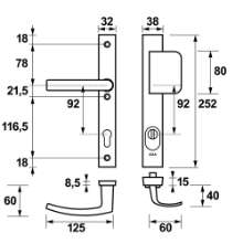 Afbeeldingen van AXA vh gr/kr smalschild F1 6767 pc92 ktb