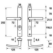 Afbeeldingen van AXA vh kr/kr smalschild F1 6767 pc72 ktb