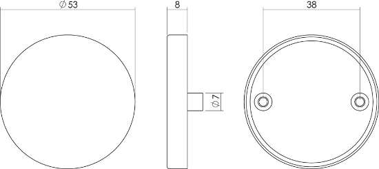 Afbeeldingen van Afdekrozet RVS rond ital