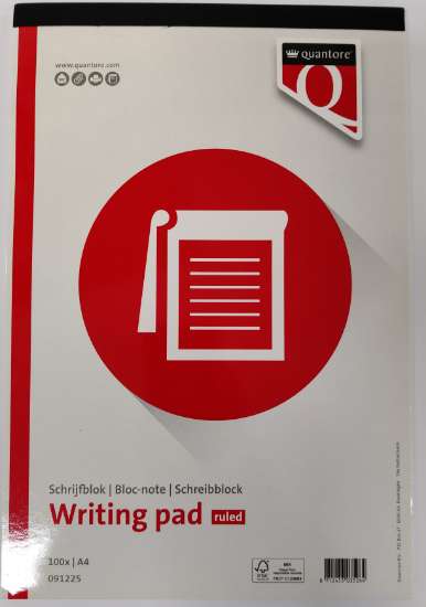 Afbeeldingen van Schrijfblok A4 lijnen (100 vel)