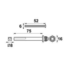 Afbeeldingen van Axa stiftset +3 bouten gr-kr 35-43mm