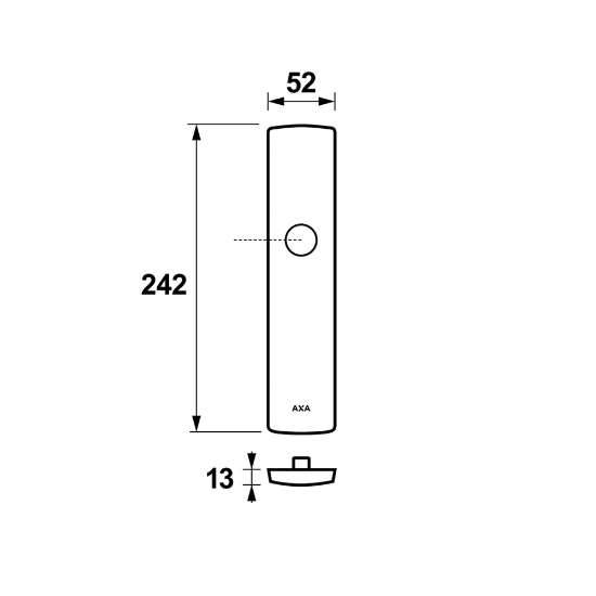 Afbeeldingen van Axa Veiligheidbuitenschild F1 blind 6660-91-11