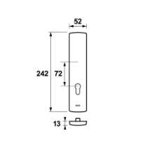 Afbeeldingen van Axa Veiligheidbuitenschild zonder krukgat F1 PC72mm 6660-91-11/72