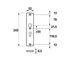 Afbeeldingen van Axa Veiligheidsbinnenschild F1 PC55mm 6661-90-11/55