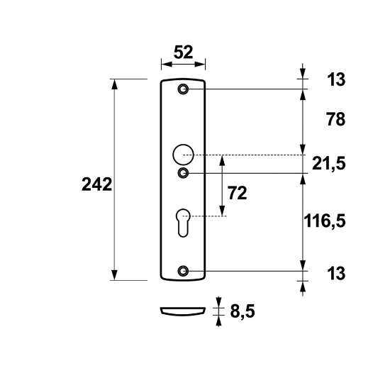 Afbeeldingen van Axa Veiligheidsbinnenschild F1 PC72mm 6661-90-11/72