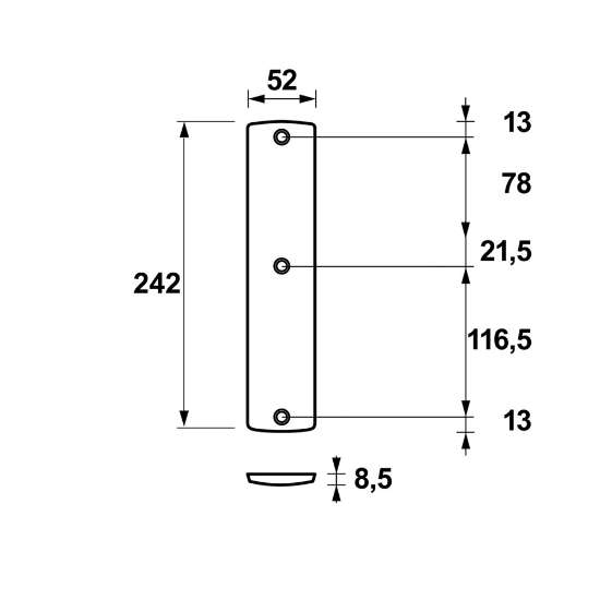 Afbeeldingen van Axa Veiligheidsbinnenschild F1 geheel blind 6661-90-11