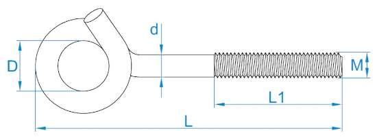Afbeeldingen van Krulhaak verzinkt MD M10 x 140mm