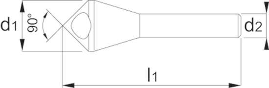 Afbeeldingen van HSS-E Verzinkvrees 90° diameter 10 x bereik 2-5mm