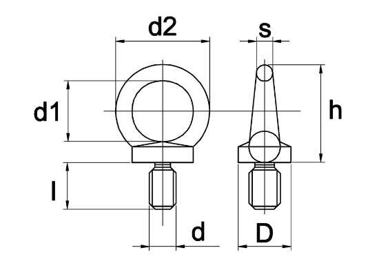 Afbeeldingen van Oogbout DIN 580 gegalvaniseerd m6