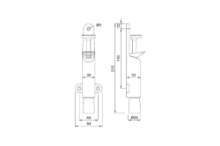 Afbeeldingen van Deurvastzetter aluminium/zilver met rubber dop en veer 30mm 1026-02