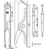 Afbeeldingen van Nemef Stang voor pompespagnolet verzinkt 9mm gegalvaniseerd type 1 2250mm