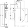 Afbeeldingen van Nemef Cilinder haakschootslot schuifdeurslot type 605-50mm DIN links rechts