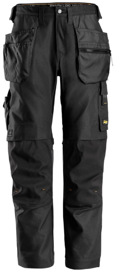 Afbeeldingen van Werkbroek Canvas+ m/hols 6224 zwart 44