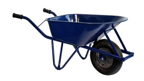 Afbeeldingen van Kruiwagen ProOne ovale buis blauw 85ltr