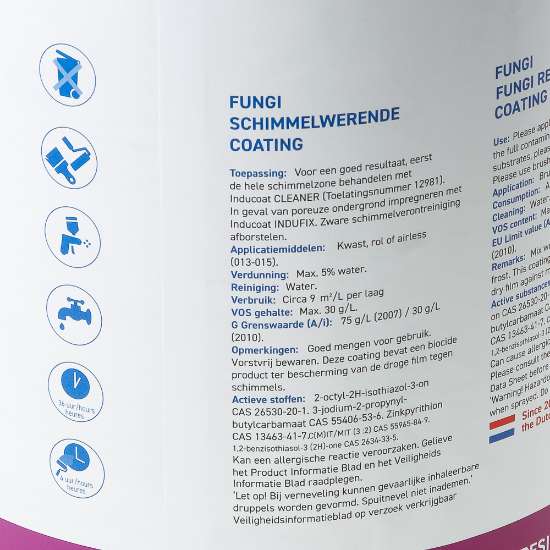 Afbeeldingen van Inducoat Fungi 5 liter wit
